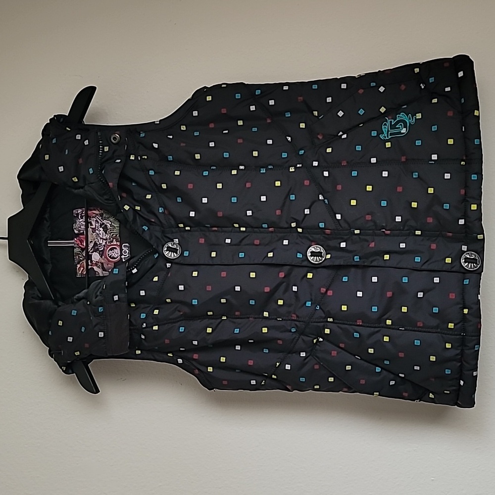Burton Dry Ride Puffy Vest Multicolor Black Size M Womens Snowboard